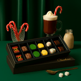 CHRISTMAS THEMED CHOCOLATE PRALINES Pastries & Gifts Pulse Patisserie Box of 12