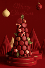 RUBY RED MACARON TREE Pulse Patisserie