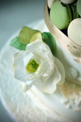 WHITE SAGE MACARON WEDDING CAKE Pulse Patisserie