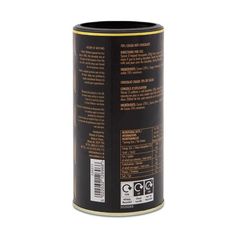 70% COCOA HOT CHOCOLATE- WHITTARD OF CHELSEA Pastries & Gifts Pulse Patisserie 