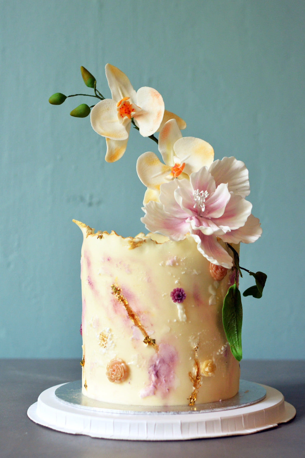 Orchid Floral-Wedding Cake– Pulse Patisserie
