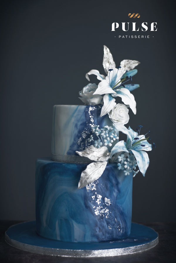 Blue Lily Flower Wedding Pulse Patisserie 