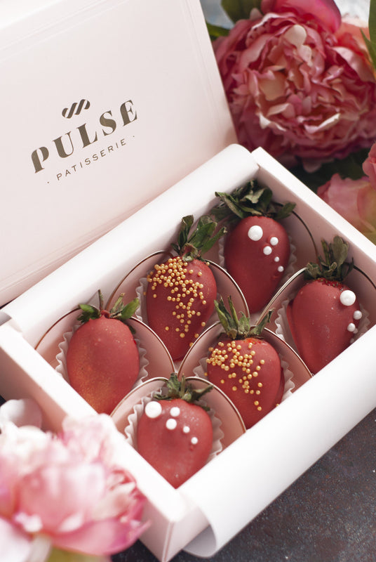 Chocolate Dipped Strawberries (Half-Dozen) Pulse Patisserie 