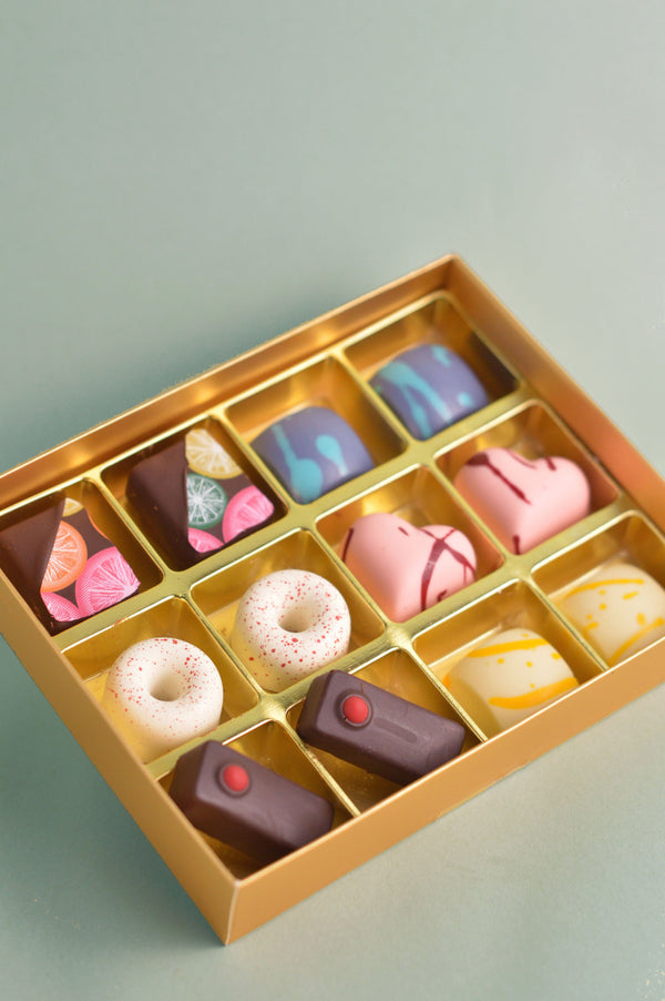 MOTHER'S DAY ASSORTED CHOCOLATE PRALINES Pastries & Gifts Pulse Patisserie Box of 12 