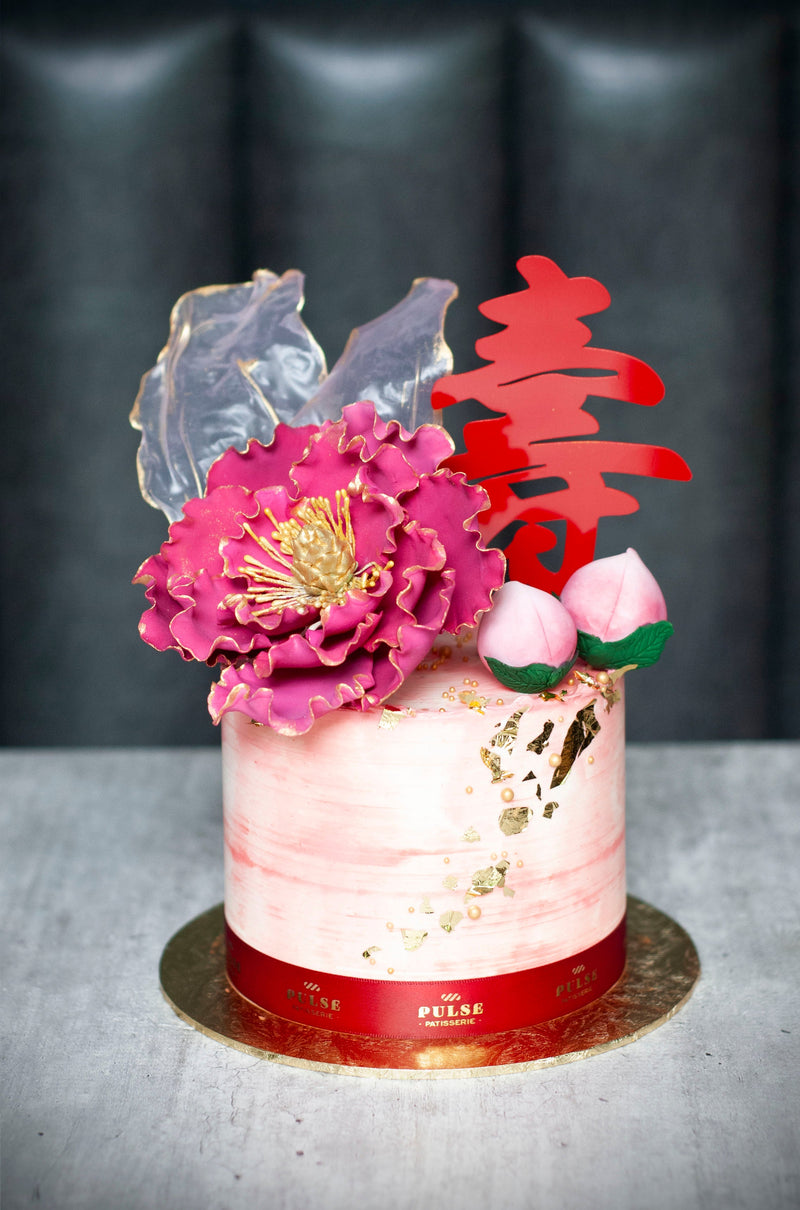 Shou Tao Peony-Longevity Cake Quick Buy Pulse Patisserie 